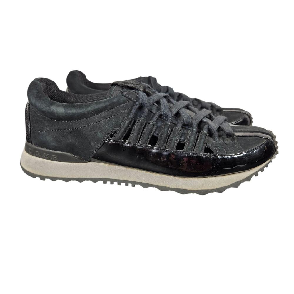 L.A.M.B. by Gwen‎ Stefani Bennie Sneakers 6.5 Black Suede Patent Leather Casual